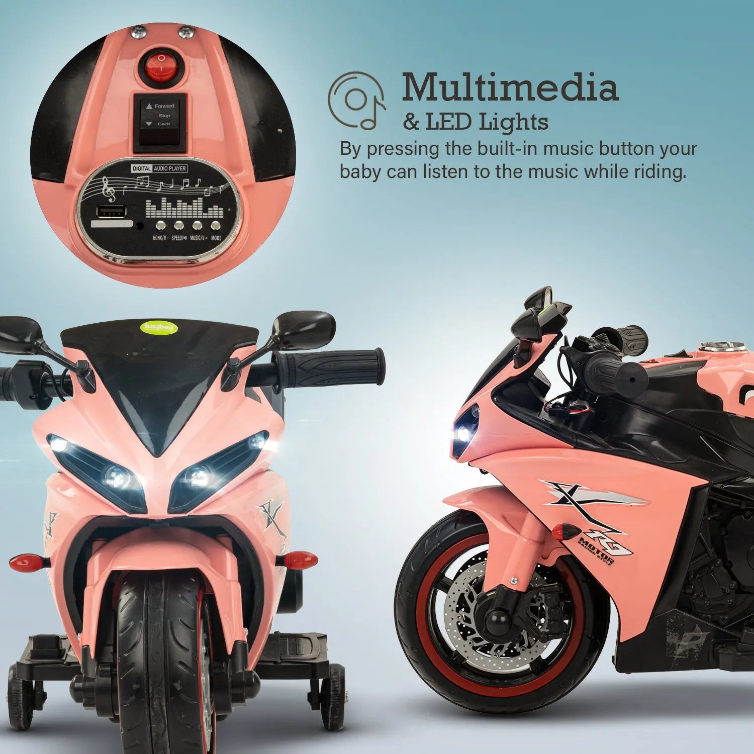 Baybee R7 Rechargeable Battery Operated Bike for Kids - Image 29