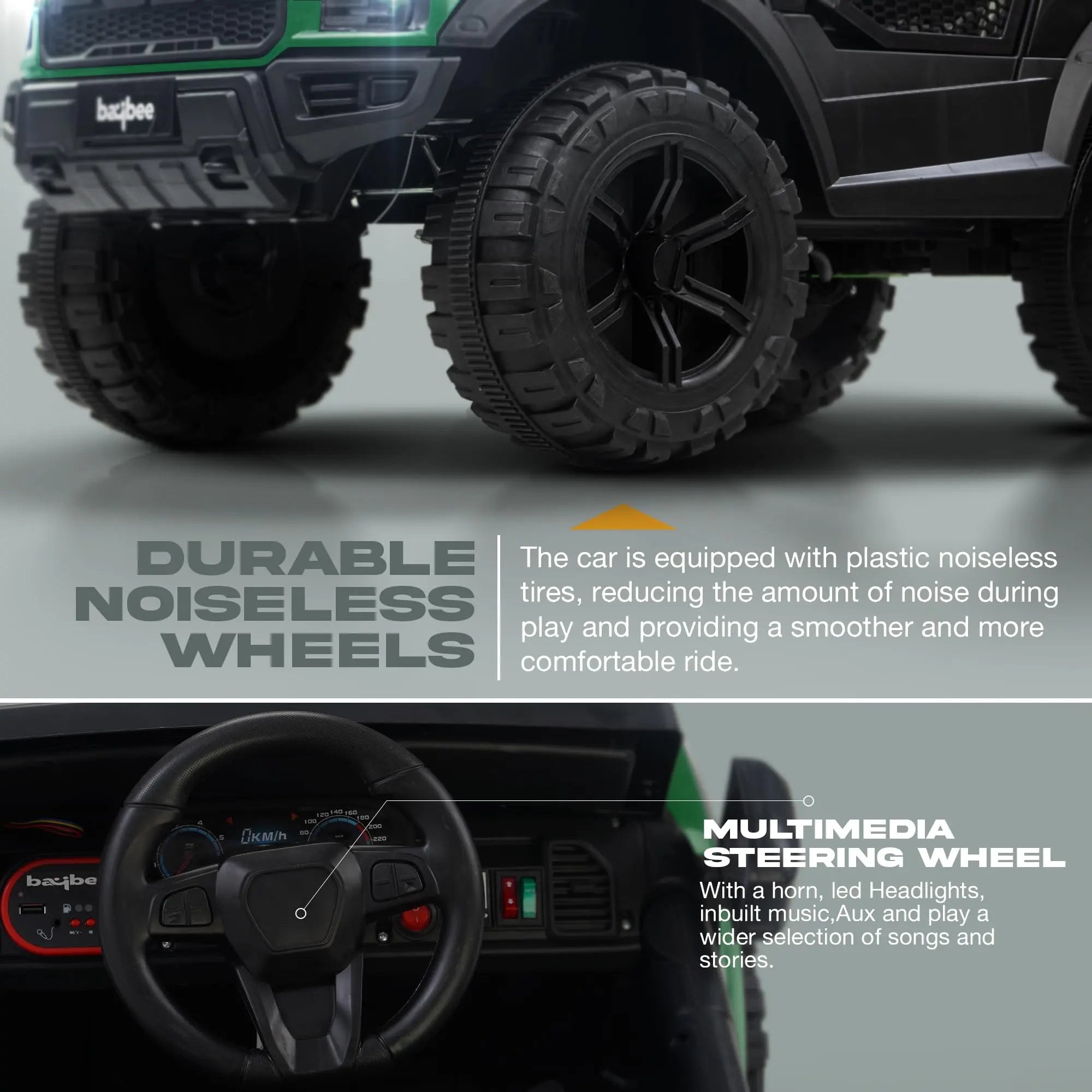 Baybee Bronco Battery Operated Jeep for Kids RGB Windshield Light & Music - Image 30