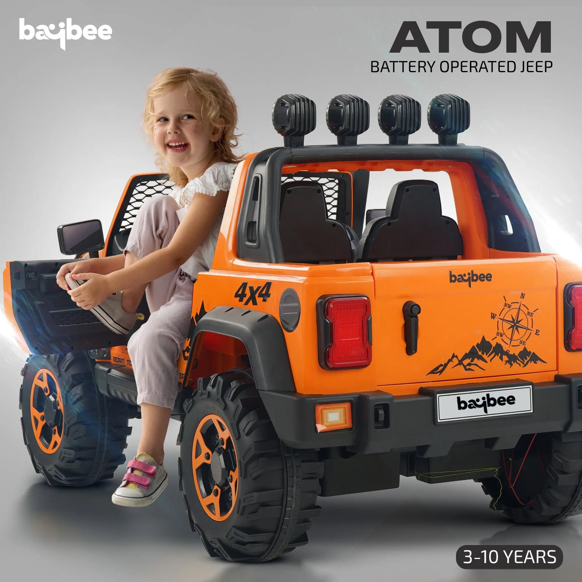 Baybee Atom Rechargeable Battery Operated Jeep for Kids - Image 30