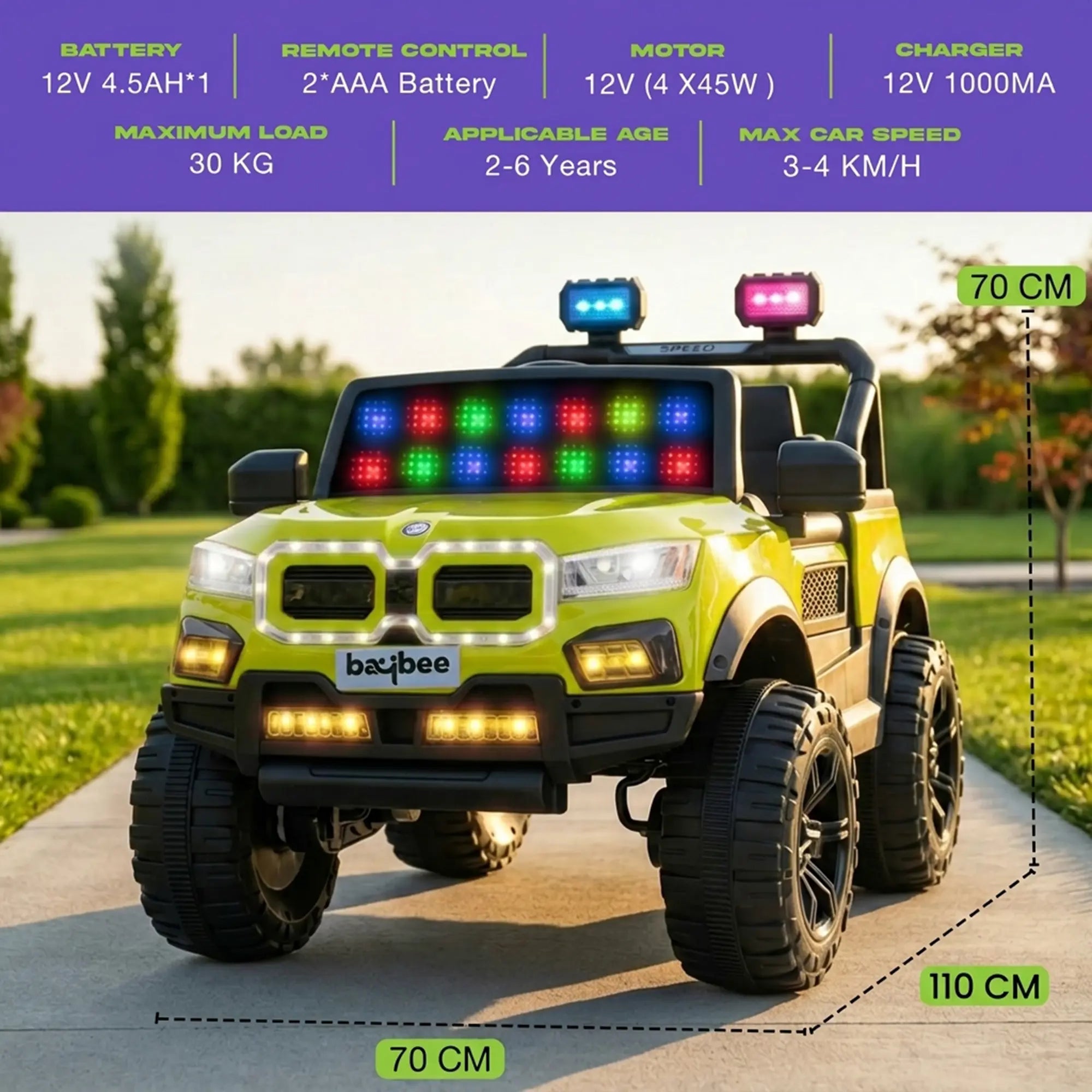 Baybee Bumpy 4×4 Battery Operated Jeep for Kids - Image 31