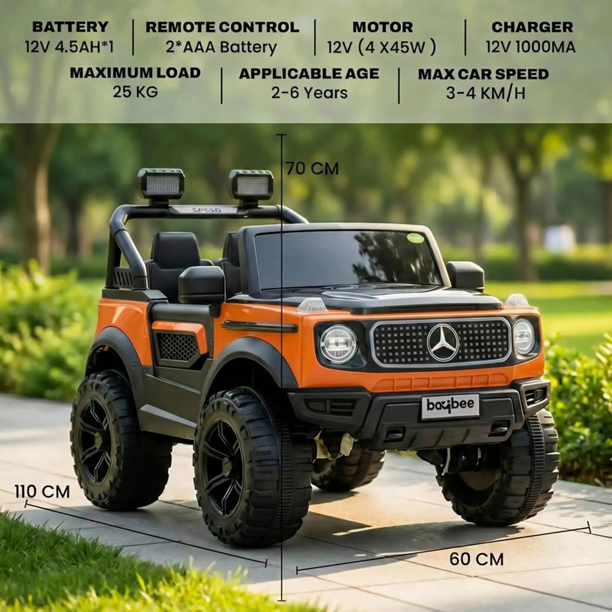 Baybee Benzie 4×4 Battery Operated Jeep for Kids, Ride on Toy Kid Car - Image 32