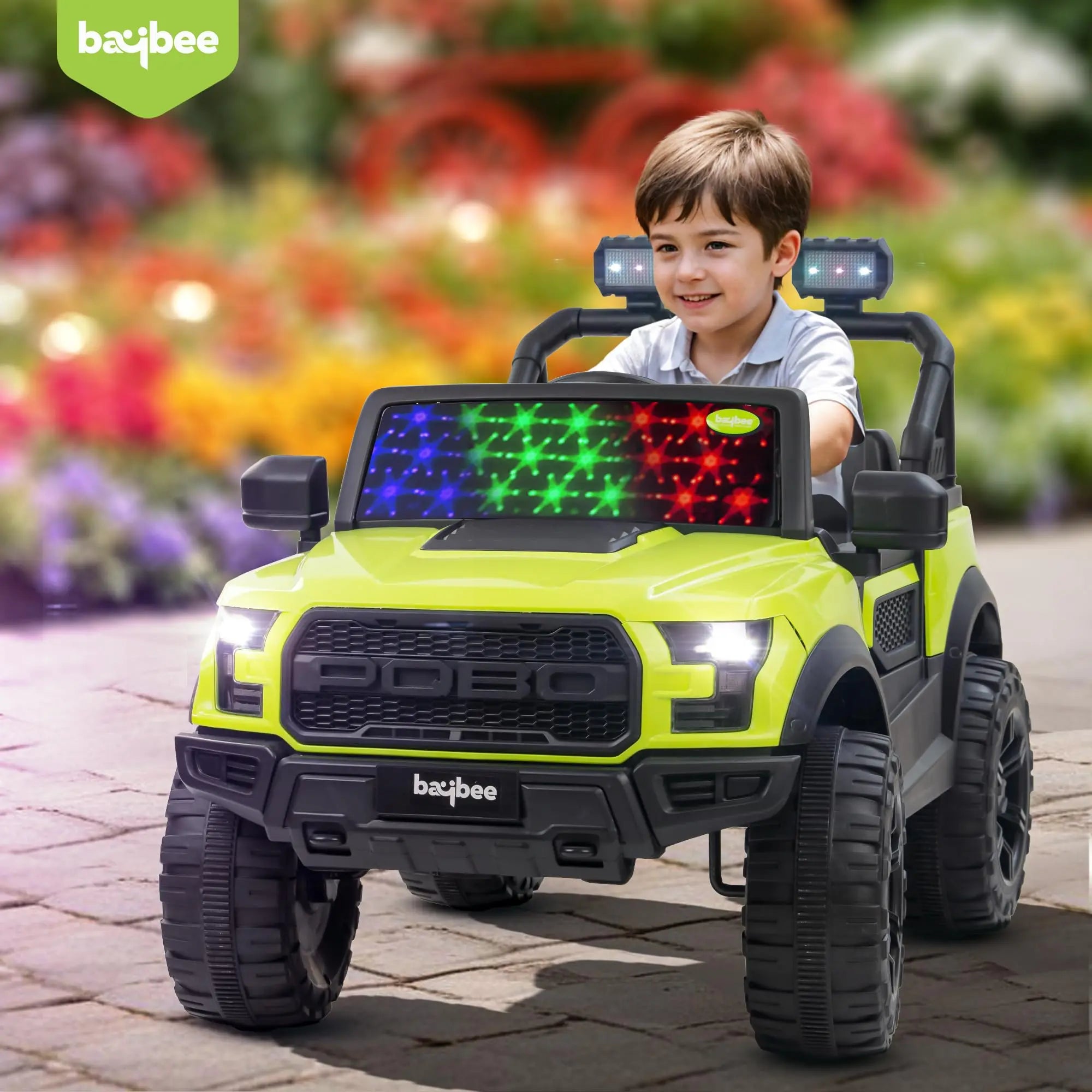 Baybee Bronco Battery Operated Jeep for Kids RGB Windshield Light & Music - Image 34