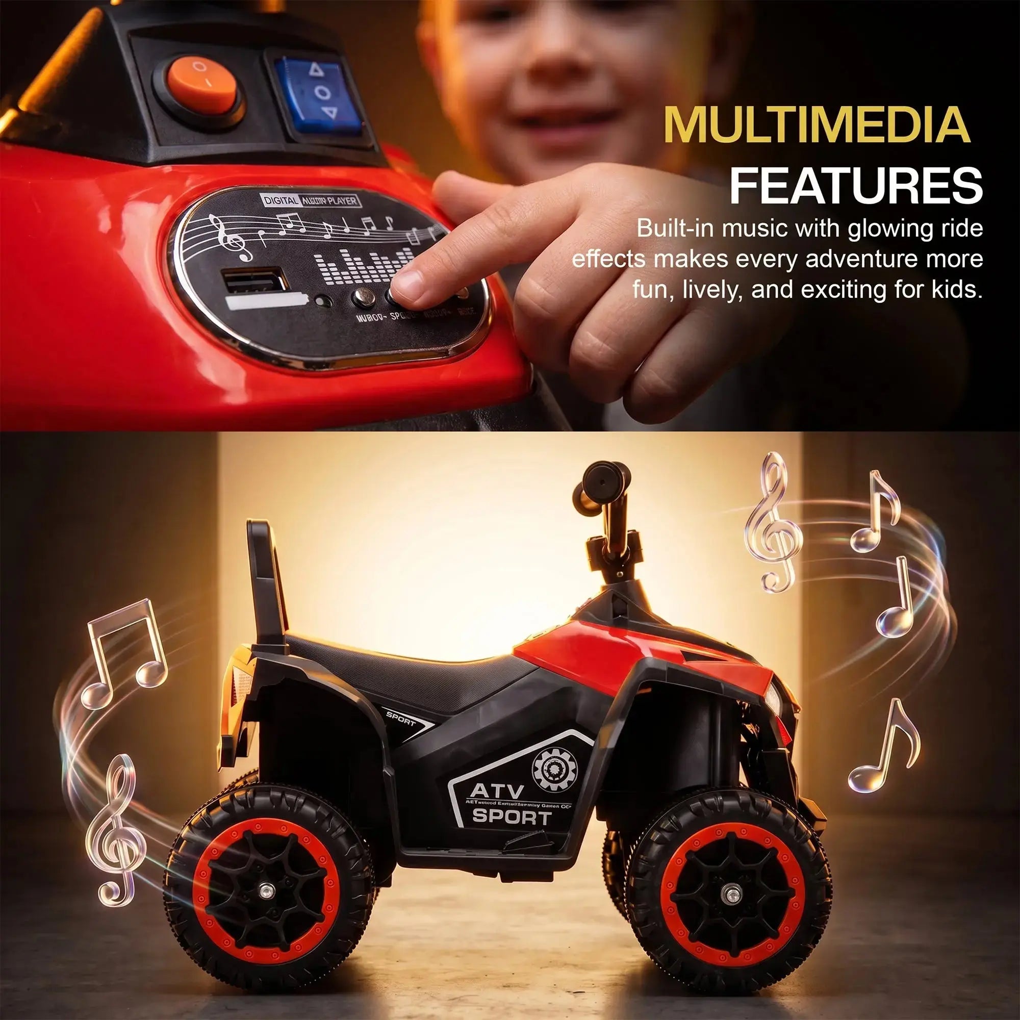 Baybee Monster ATV Rechargeable Battery Operated Electric Kids Bike - Image 36