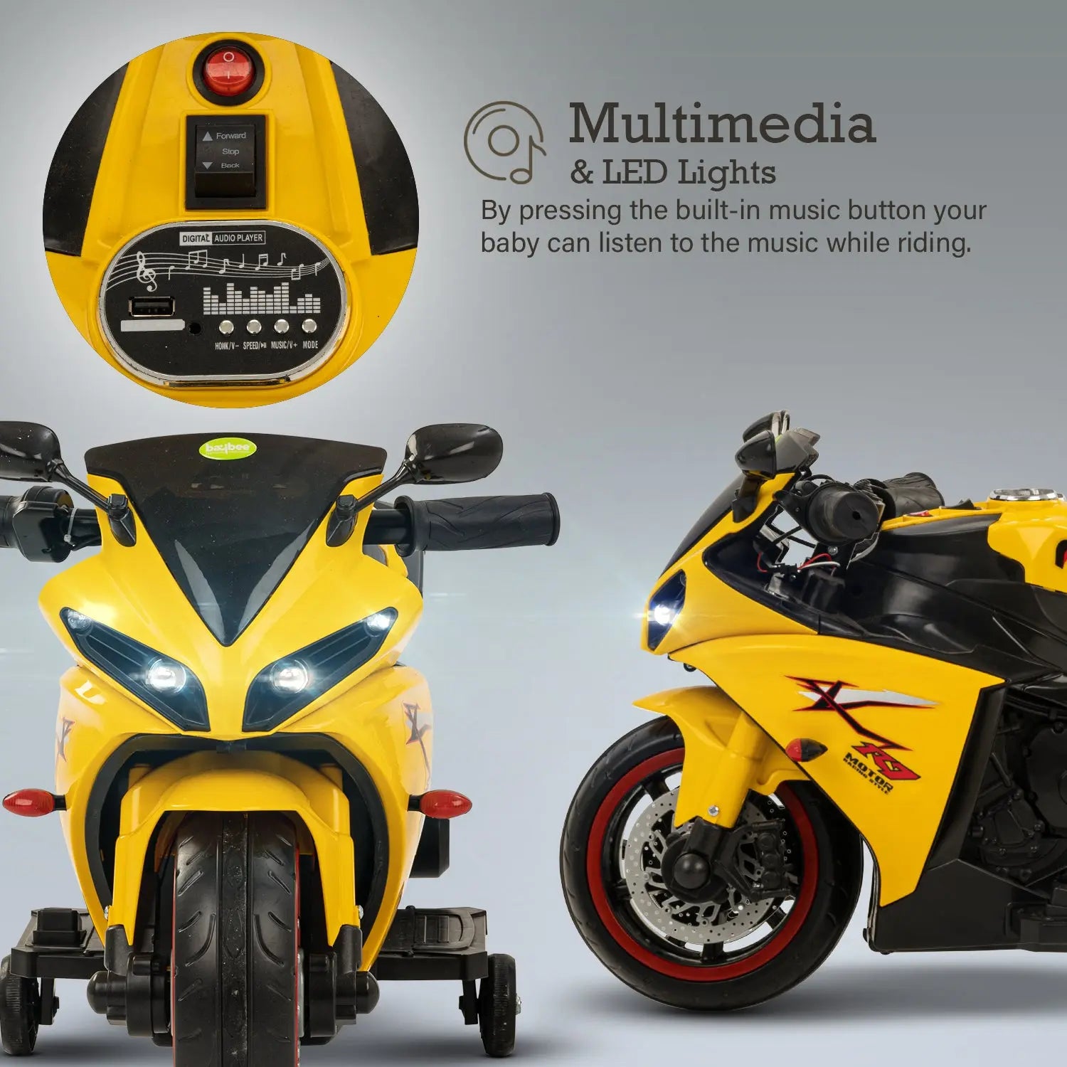 Baybee R7 Rechargeable Battery Operated Bike for Kids - Image 37