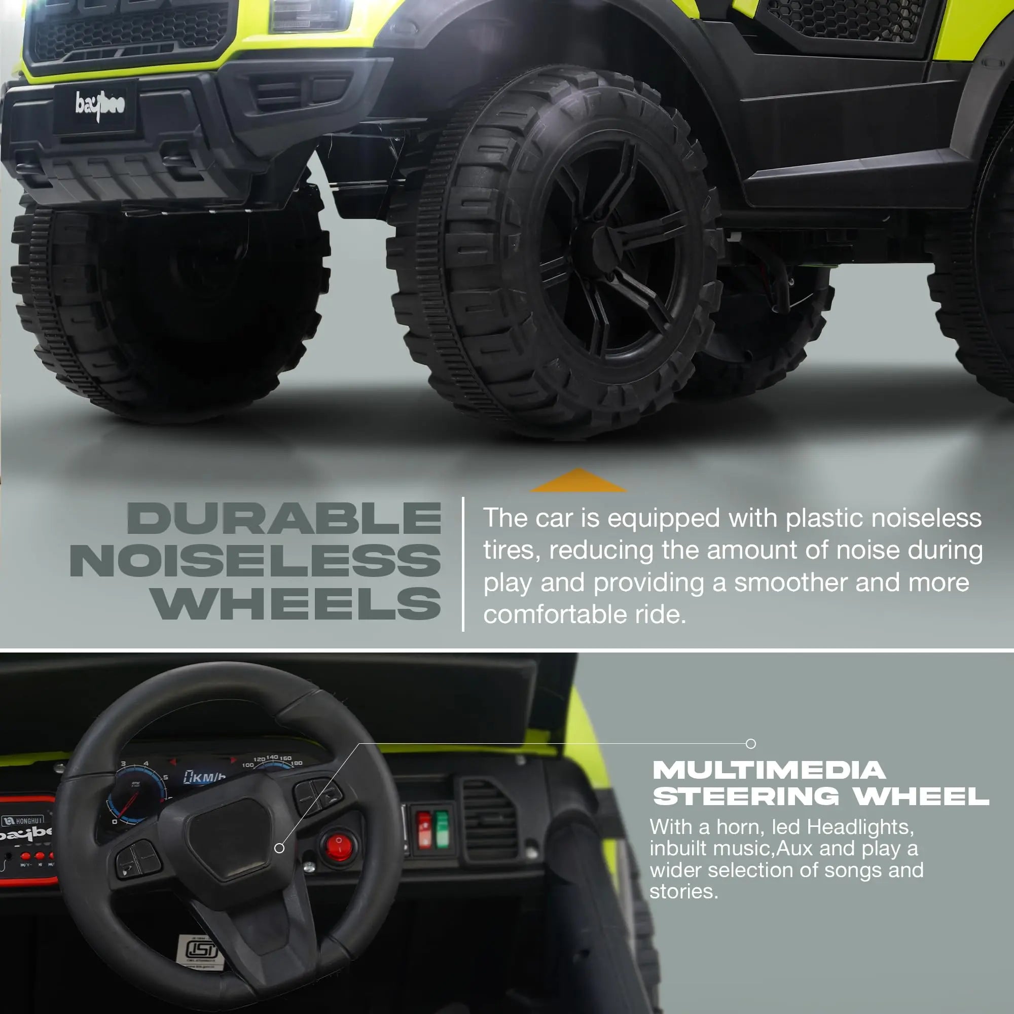 Baybee Bronco Battery Operated Jeep for Kids RGB Windshield Light & Music - Image 38