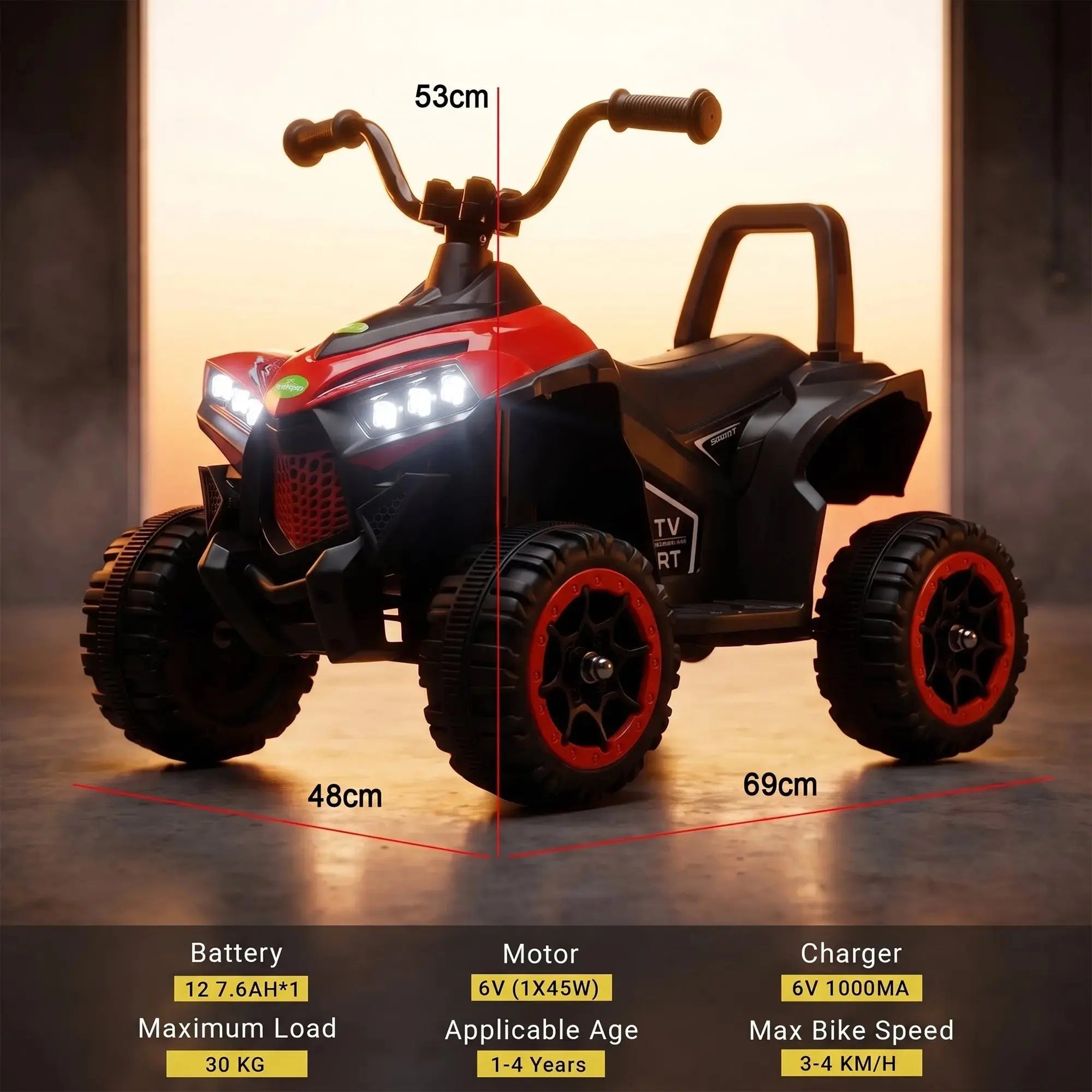 Baybee Monster ATV Rechargeable Battery Operated Electric Kids Bike - Image 40