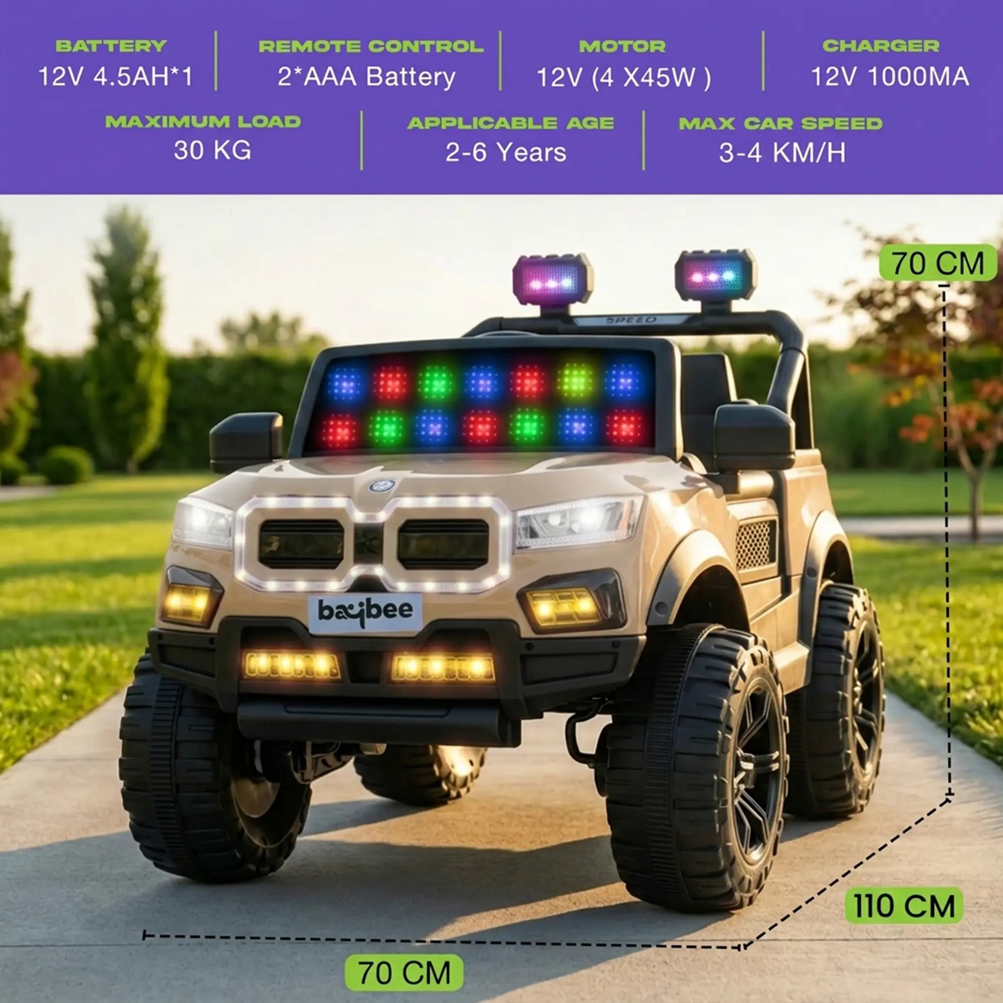 Baybee Bumpy 4×4 Battery Operated Jeep for Kids - Image 40