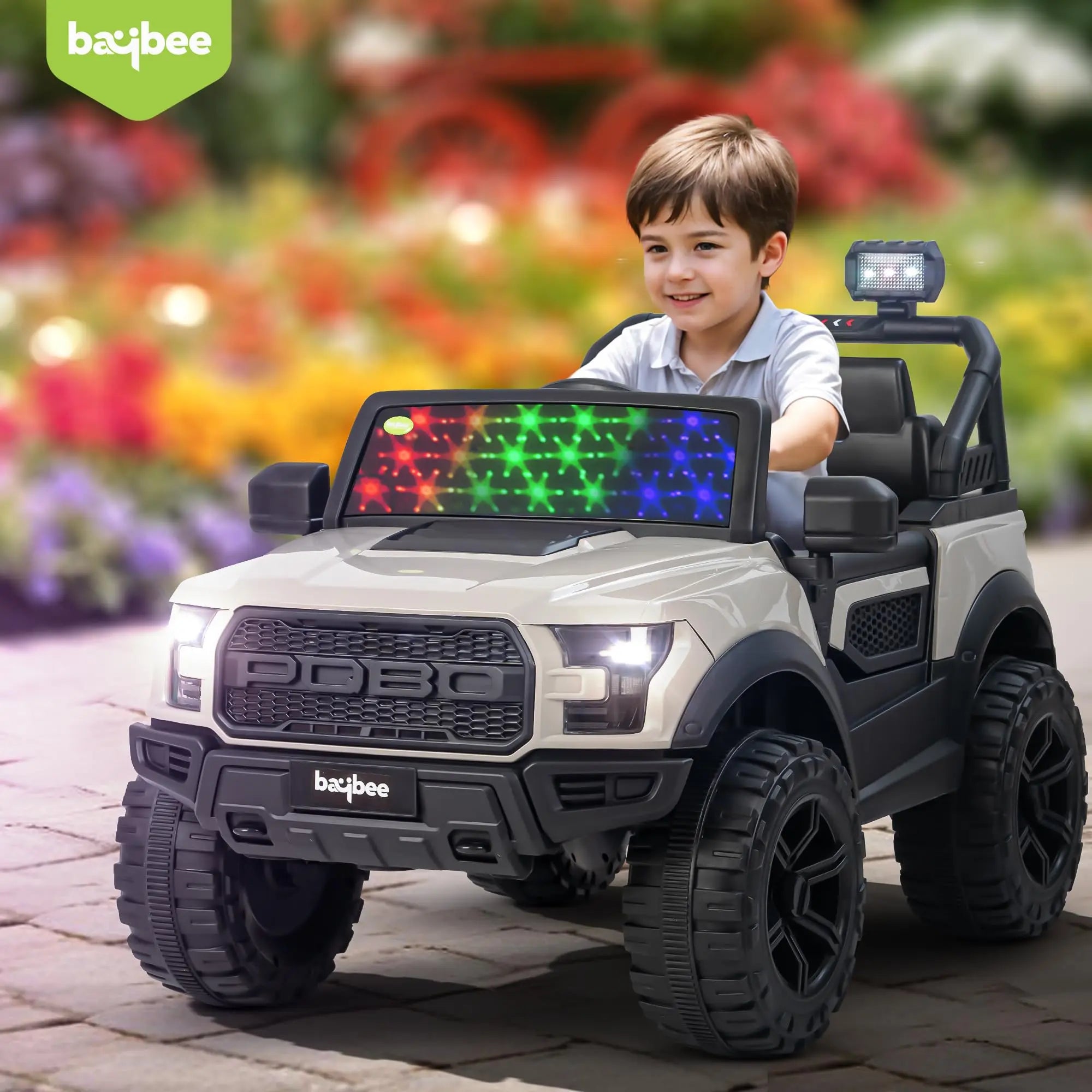 Baybee Bronco Battery Operated Jeep for Kids RGB Windshield Light & Music - Image 42
