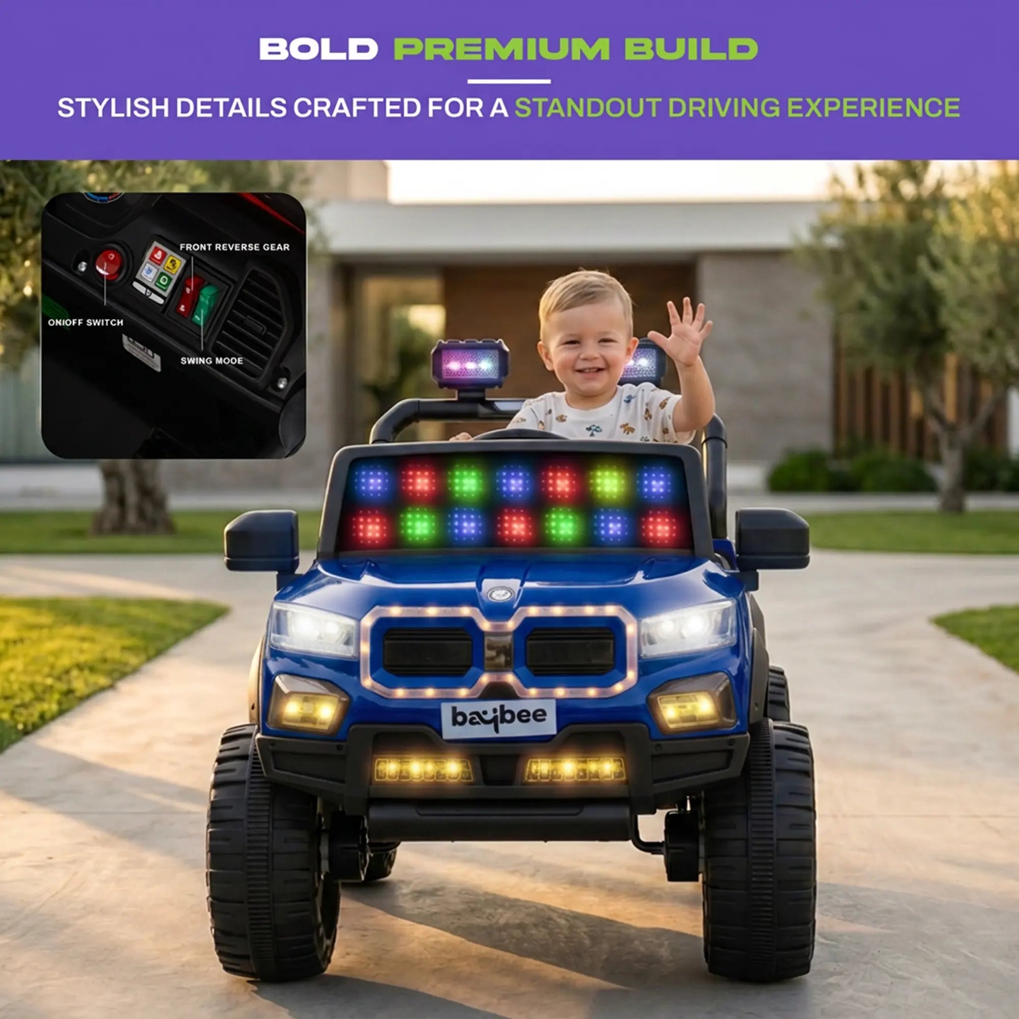 Baybee Bumpy 4×4 Battery Operated Jeep for Kids - Image 44