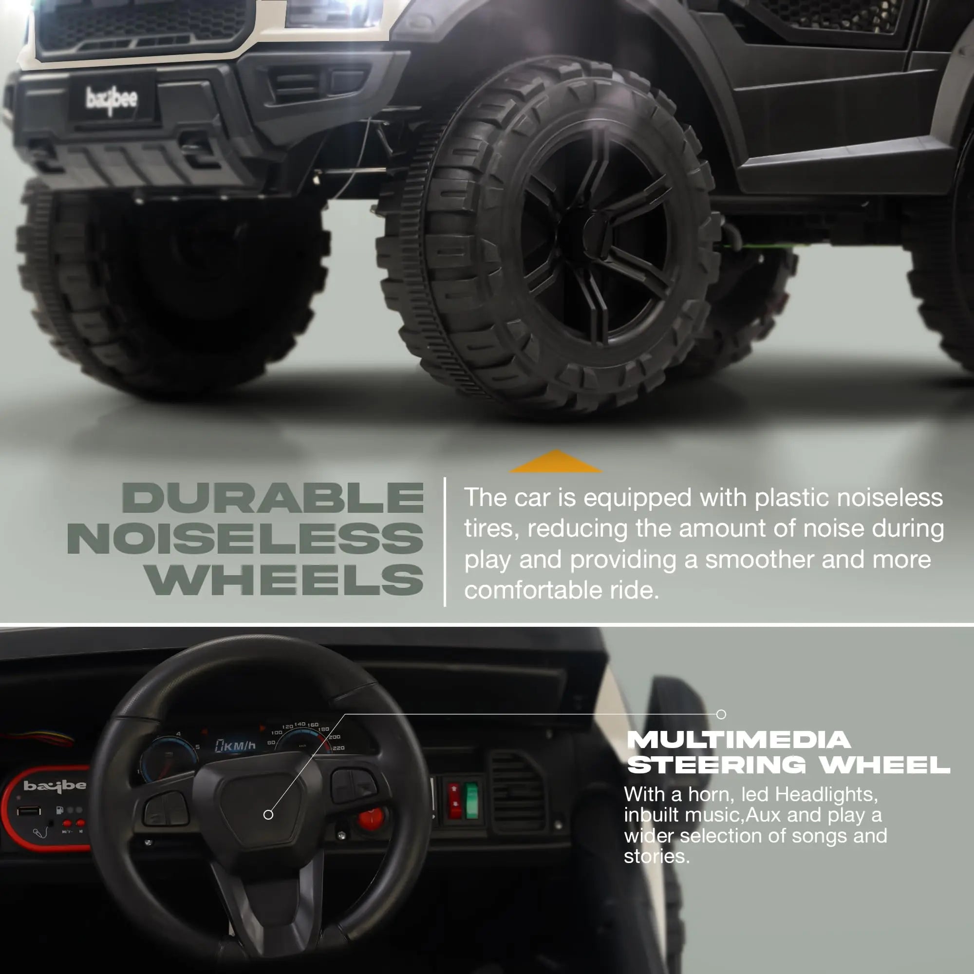 Baybee Bronco Battery Operated Jeep for Kids RGB Windshield Light & Music - Image 46