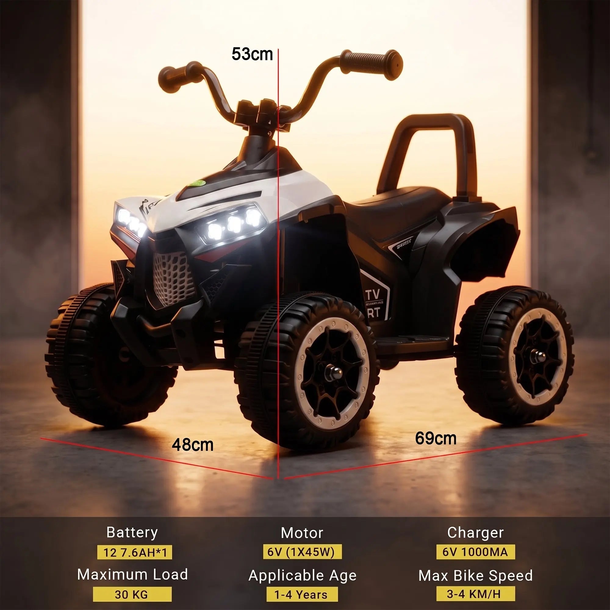 Baybee Monster ATV Rechargeable Battery Operated Electric Kids Bike - Image 48