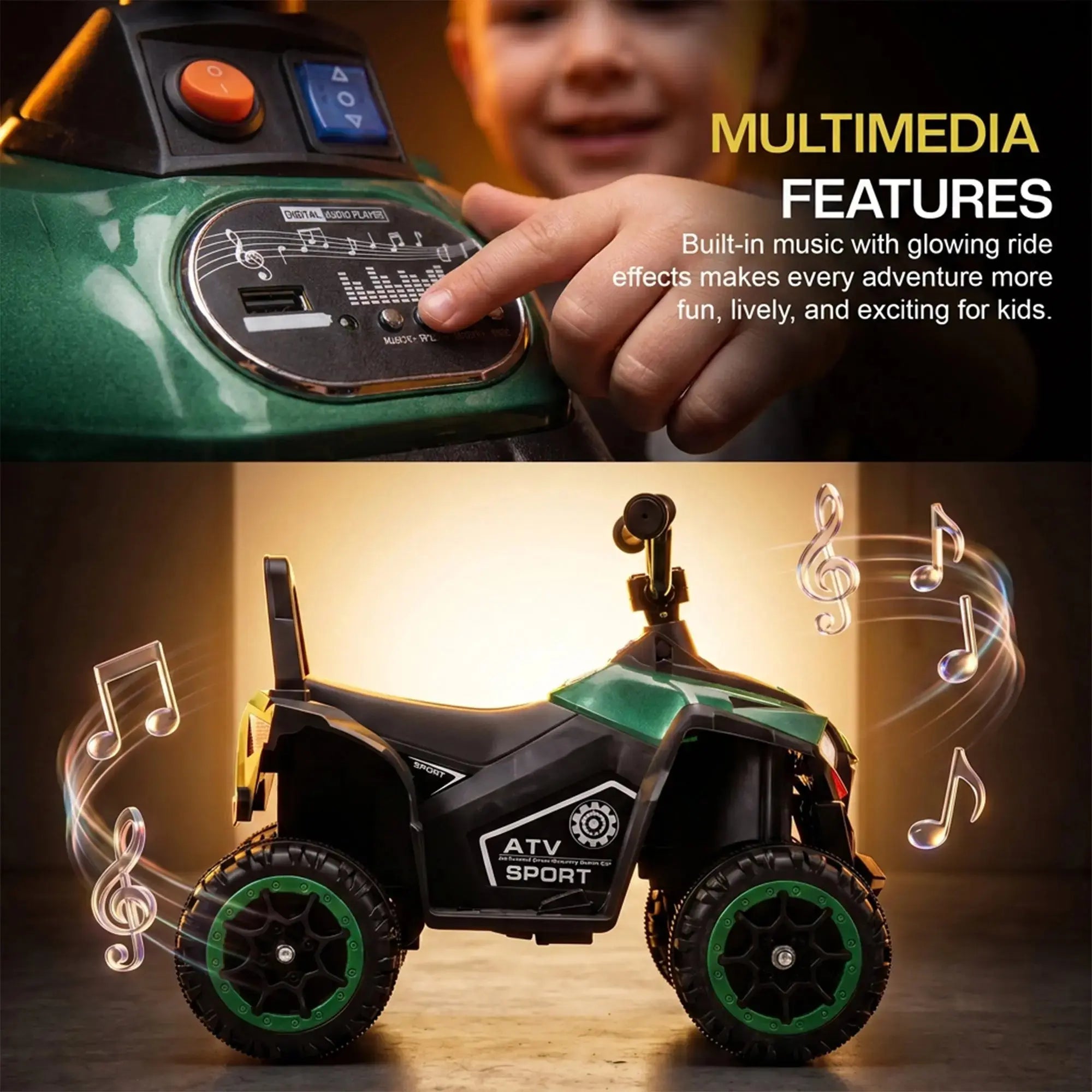 Baybee Monster ATV Rechargeable Battery Operated Electric Kids Bike - Image 52