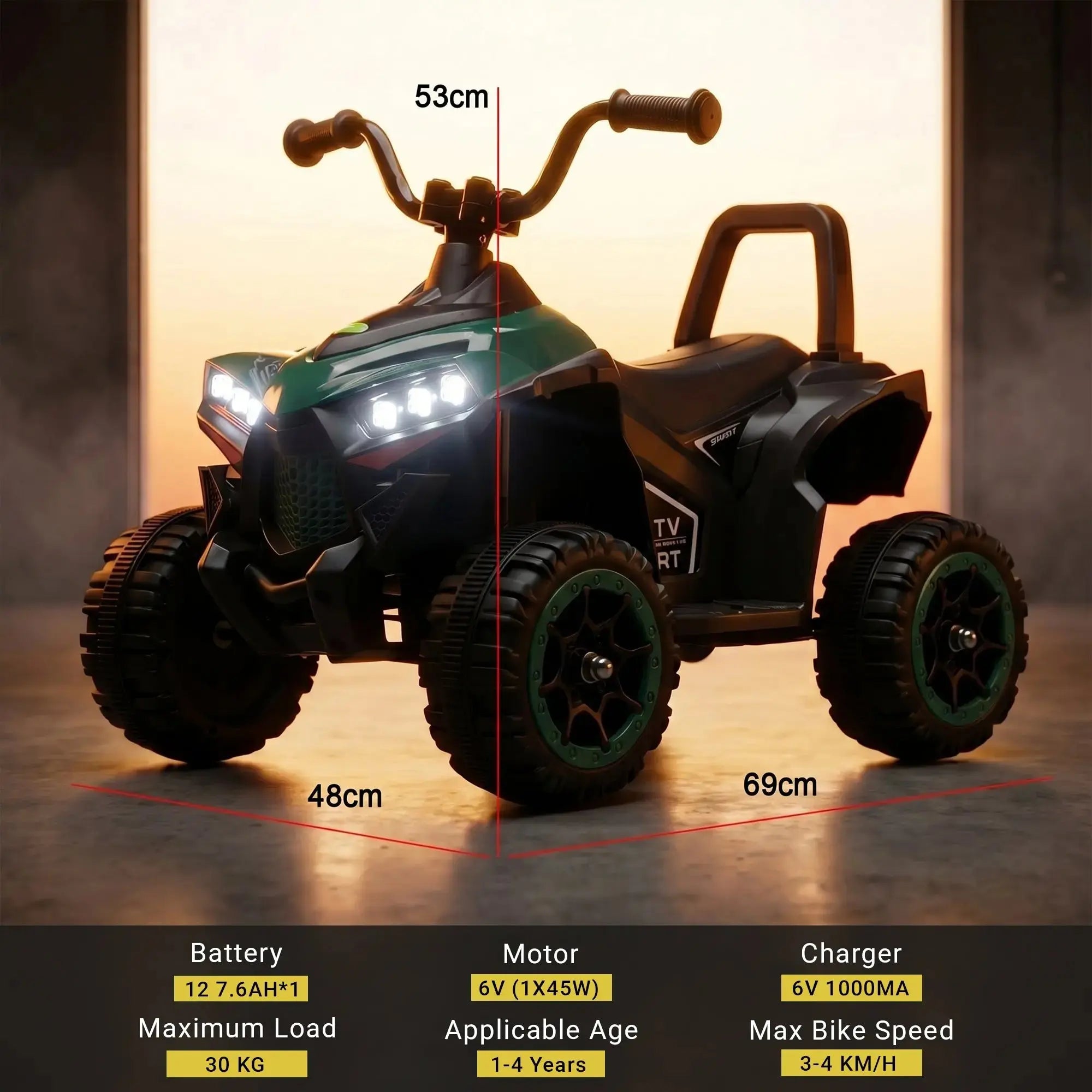 Baybee Monster ATV Rechargeable Battery Operated Electric Kids Bike - Image 56