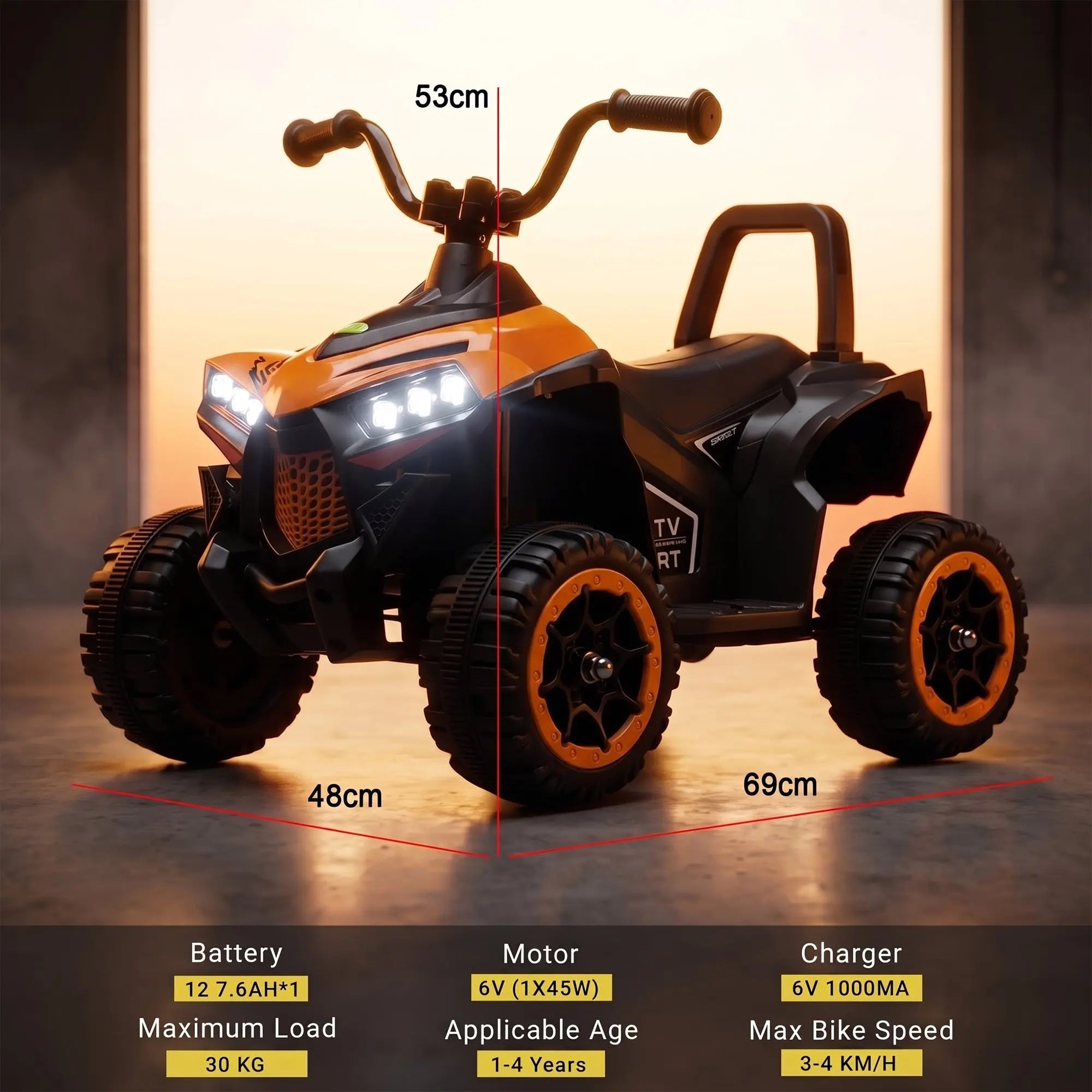 Baybee Monster ATV Rechargeable Battery Operated Electric Kids Bike - Image 65