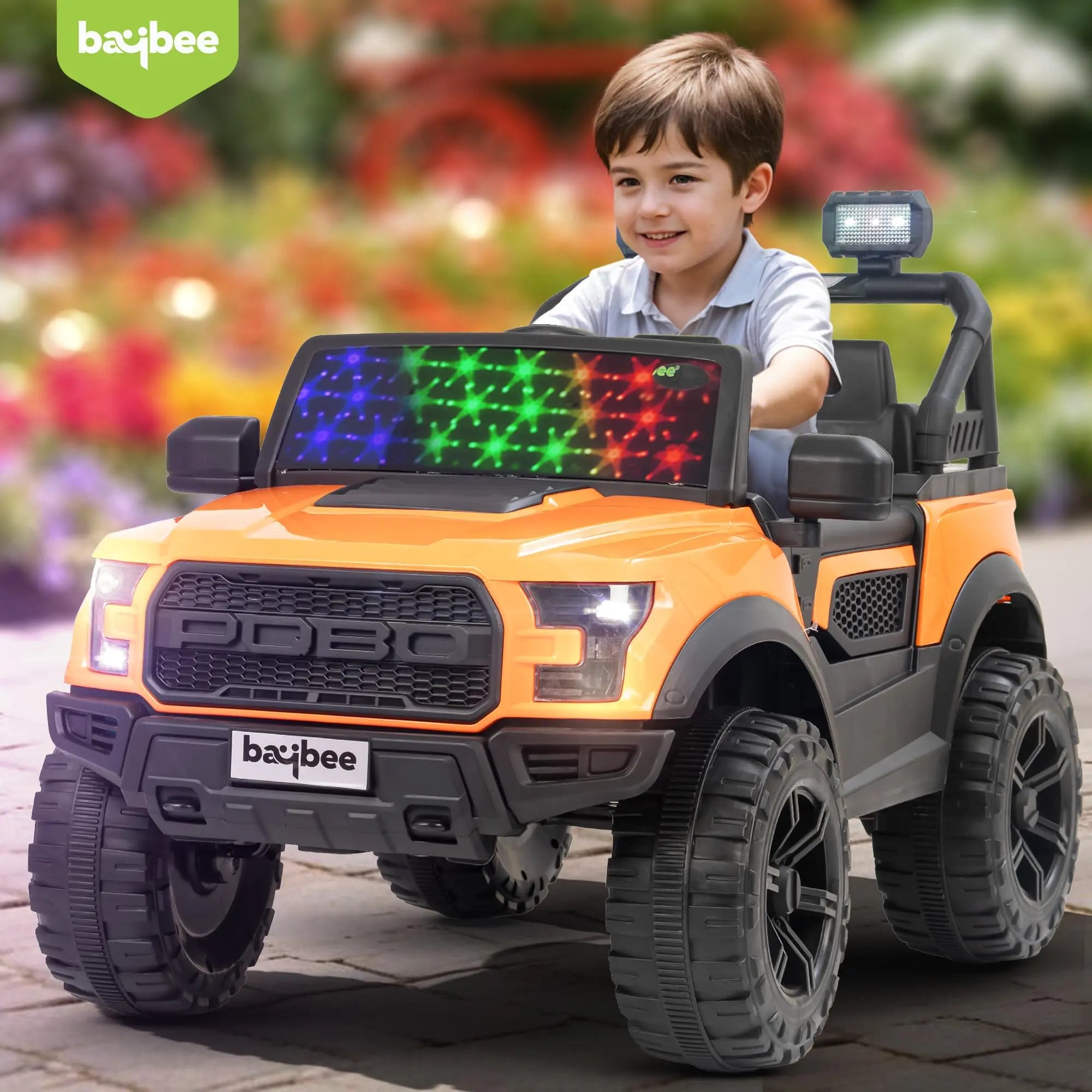 Baybee Bronco Battery Operated Jeep for Kids RGB Windshield Light & Music - Image 67