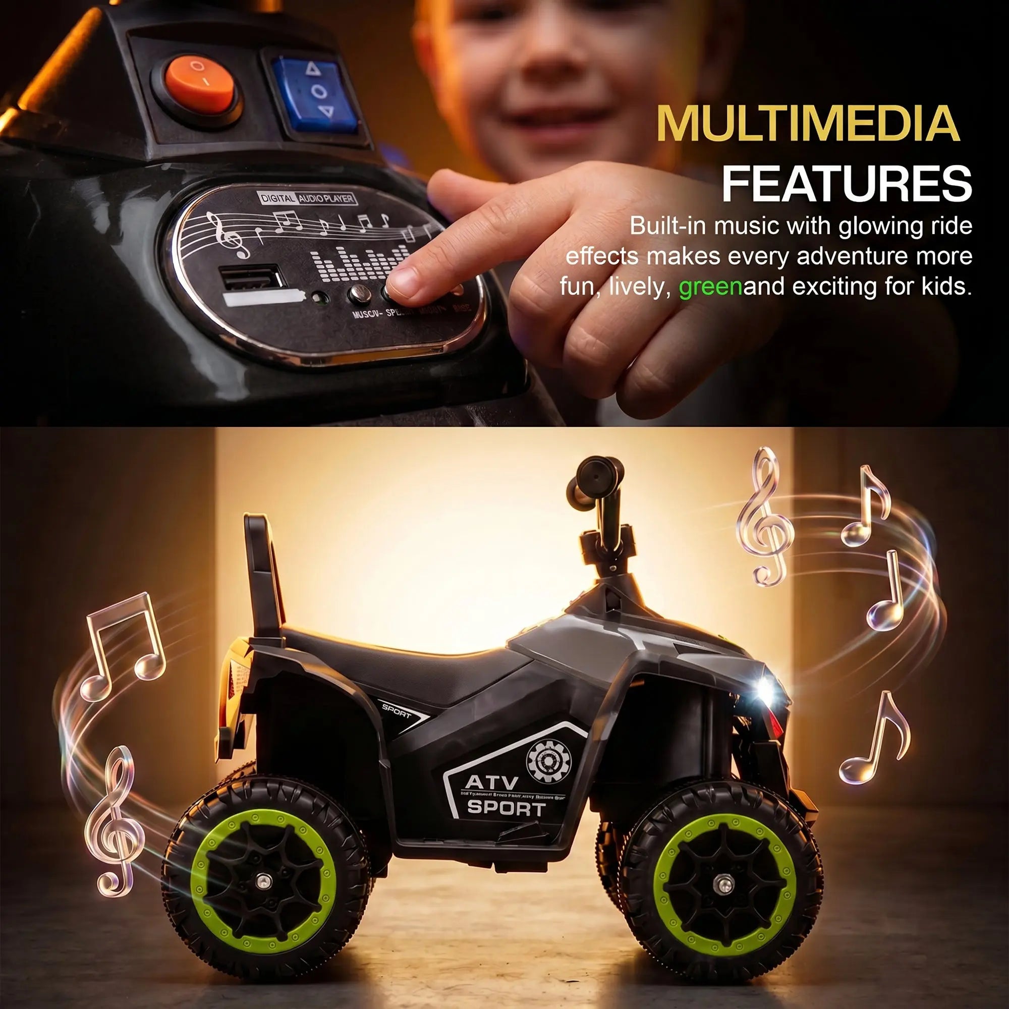 Baybee Monster ATV Rechargeable Battery Operated Electric Kids Bike - Image 77