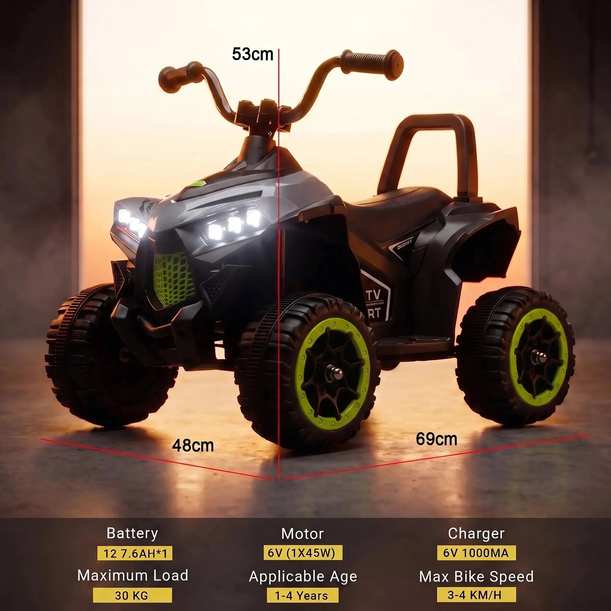 Baybee Monster ATV Rechargeable Battery Operated Electric Kids Bike - Image 81